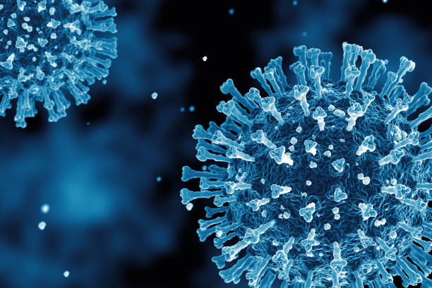 istock CoronaVirus Cells. Close Up. Blue 1366662505