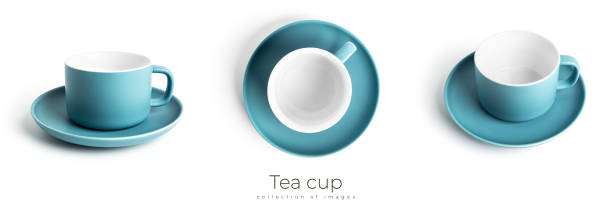 Ceramic cup of aromatic rooibos tea isolated on white