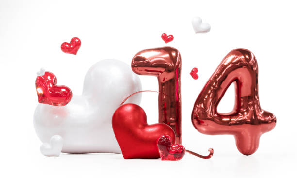 istock February 14 Beautiful hearts on white background for happy valentines day, 3D Rendering 1366665293
