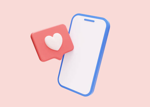 istock Like Heart icon and Mobile Phone 1366667273
