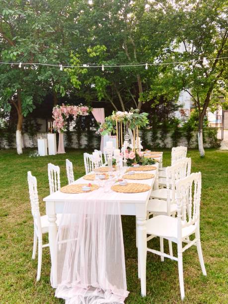 istock lacquered white table and chair with floral ornaments wedding 1366671179