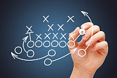 istock Coach Drawing American Football Game Playbook 1366672302