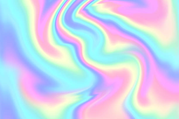 Holographic foil texture. Abstract rainbow background in glitch style. Colorful texture in tie dye style. Holographic foil texture. rainbow swirls stock illustrations