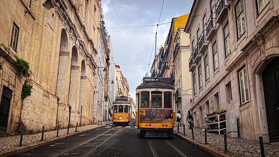 The yellow electrics in Lisbon represent a form of public transport and also tourist for those who want to visit the city.