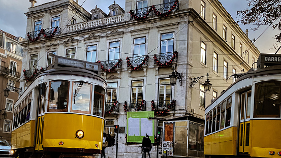 The yellow electrics in Lisbon represent a form of public transport and also tourist for those who want to visit the city.