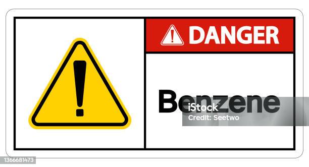 Benzene Pictogram Danger Benzene Symbol Sign On White Background Stock Illustration ...