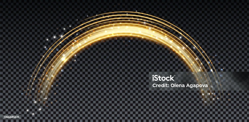 Normal Magic Arc Gold Magic Arc Abstract Magic Light Effect Luminous Neon Lines With ...