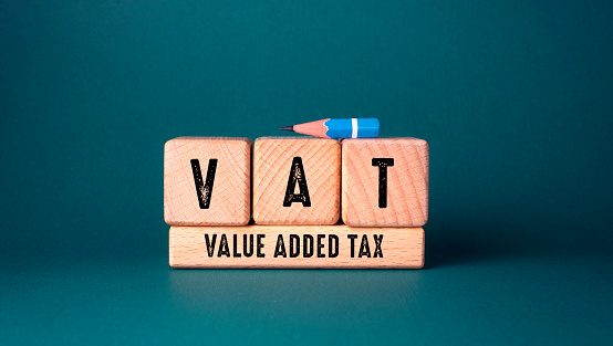 Close up Of Words with VAT , Business Concept idea