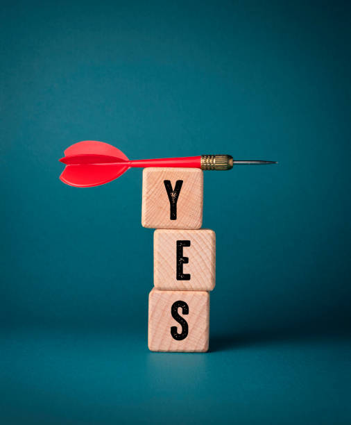 istock Close up of Yes Word 1366688195