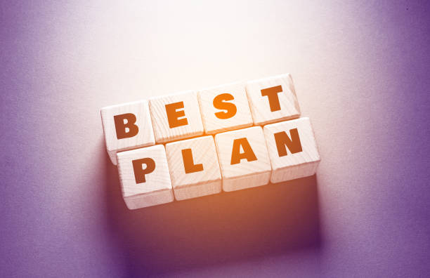 istock Best Plan Word with Wooden Cubes 1366689723