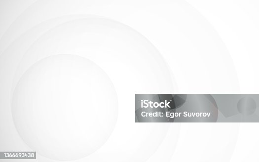 istock Circle background. Abstract minimal design with gradient round elements. Modern light texture with circles. Neutral website template. Vector illustration 1366693438