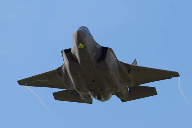 istock Bottom view of a F-35C approaching 1366693470