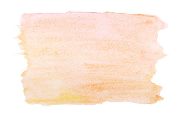istock Orange and Yellow watercolor paintbrush texture background 1366694414