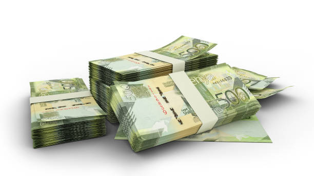 istock 3D Stack of 500 Kenyan shilling notes isolated on white background 1366699420