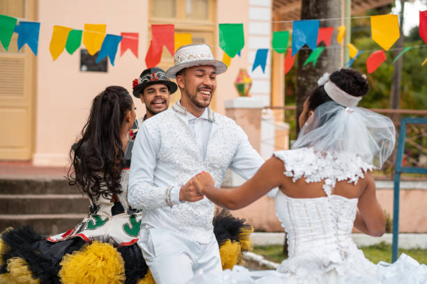 istock Dancers dancing gang at Festa Junina 1366701320