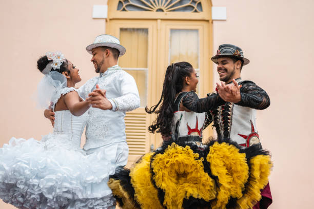 istock Dancers dancing gang at Festa Junina 1366701348