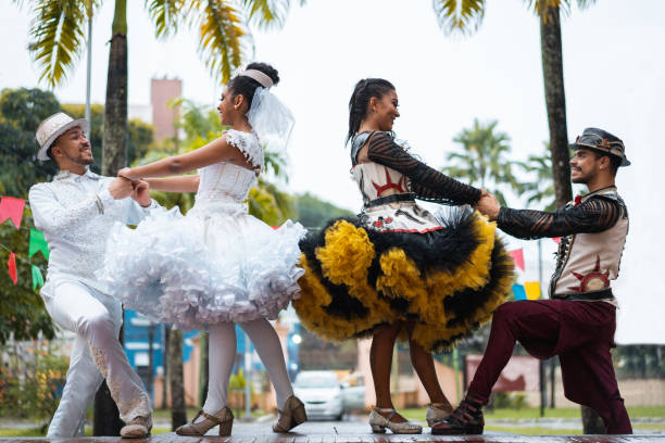 istock Dancers dancing gang at Festa Junina 1366701359