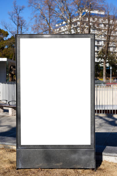 istock Blank bulletin board in the park 1366704848
