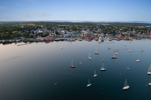 istock Aerial view of Lunenburg harbour 1366705807