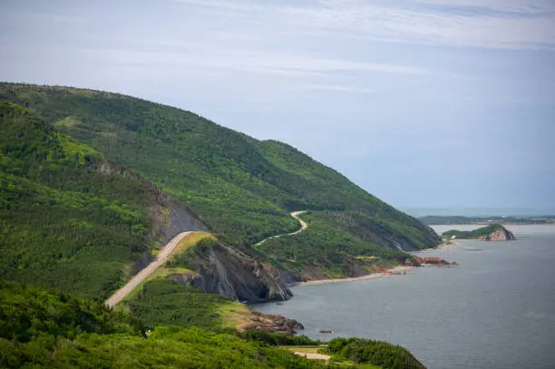 Photo of Scenic view of Cabot Trail in Cape Breton Island