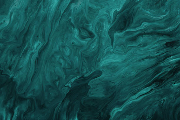 istock Fluid Art. Liquid Velvet Jade green abstract drips and wave. Marble effect background or texture 1366710087