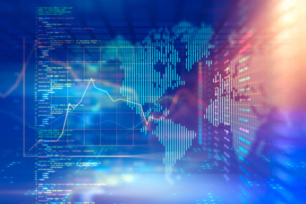 istock Digitally Generated Currency and Exchange Stock Chart for Finance and Economy Based Computer Software and Coding Display 1366715937