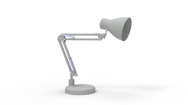 istock 3D rendering of an electric desk lamp office working light. Isoalted on white background. 1366721627