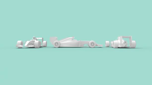 istock 3D rendering of a high speed race car blank template model isolated. 1366721771