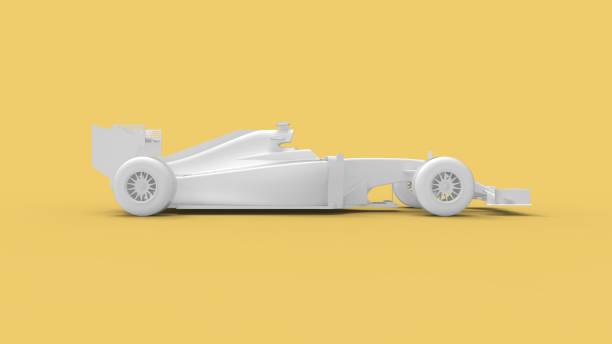 3D rendering of a high speed race car blank template model isolated in empty space.