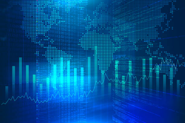 istock Digitally Generated Currency and Exchange Stock Chart for Finance and Economy Based Computer Software and Coding Display 1366722785