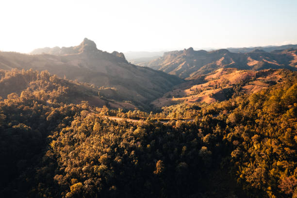 istock mountains and orange grass in the evening 1366723857