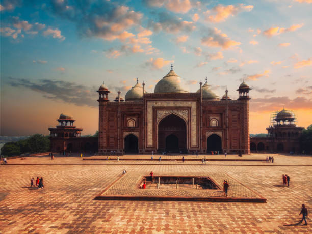 istock Ancient Guest house in the Taj Mahal complex, Agra 1366725937