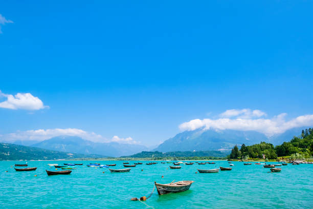 istock Lago di Santa Croce, Veneto, Italy 1366727222