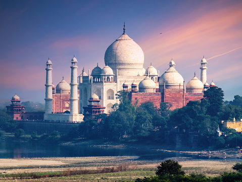 Taj Mahal as viewed from Agra Fort, Uttar Pradesh state, India