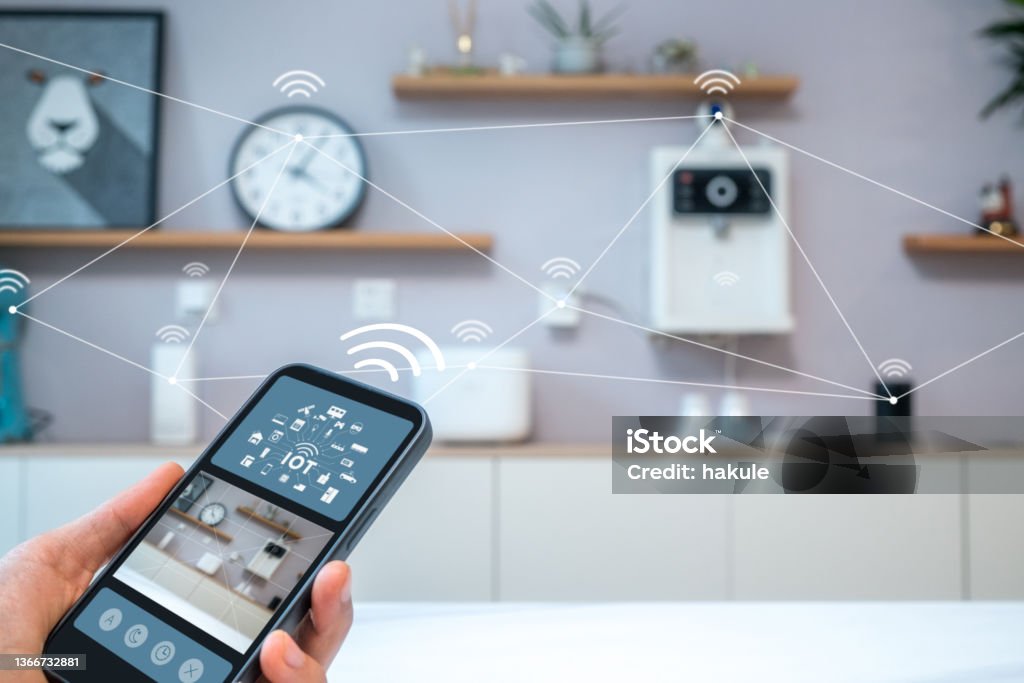 smart home, operating system concept of future. Home Automation Stock Photo