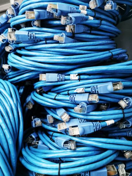 istock Rolls of network UTP or RJ45 cables. 1366732898