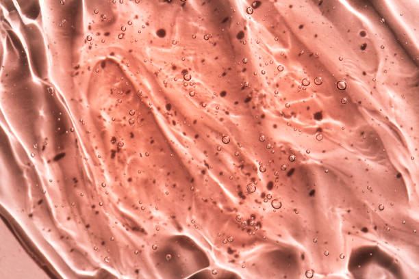 istock Hyaluronic acid gel. Textured background with oxygen bubbles. 1366735109