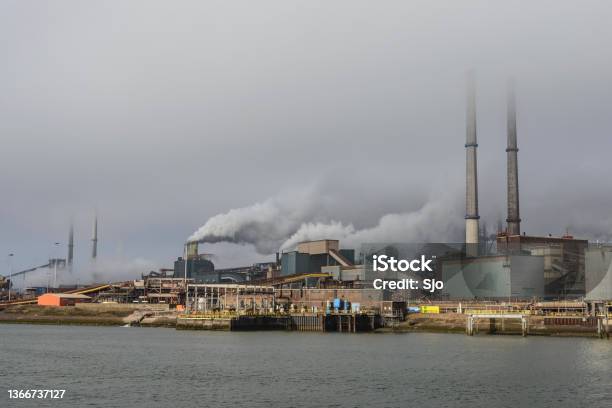 Steel Mill Of Tata Steel Unlimited In Ijmuiden The Netherlands Stock Photo  - Download Image Now - iStock