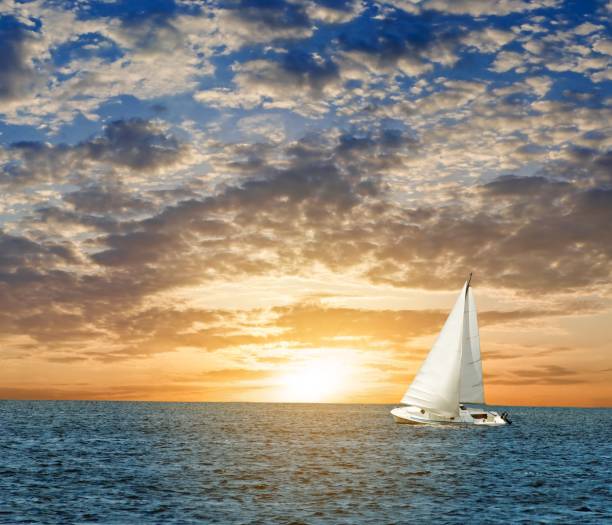 istock yacht in a sea at the evening 1366741437