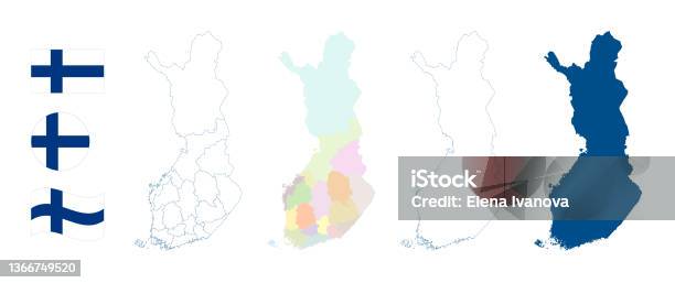 Vetores de Mapa De Portugal Contorno Azul Detalhado E Silhueta