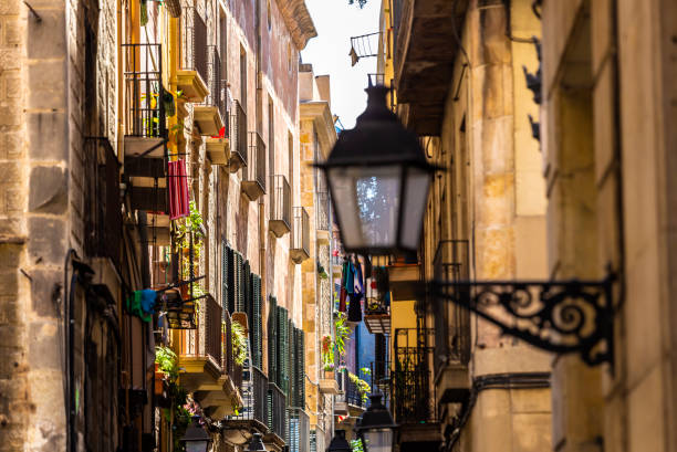 istock Old Town Barri Gotic in Barcelona 1366749566