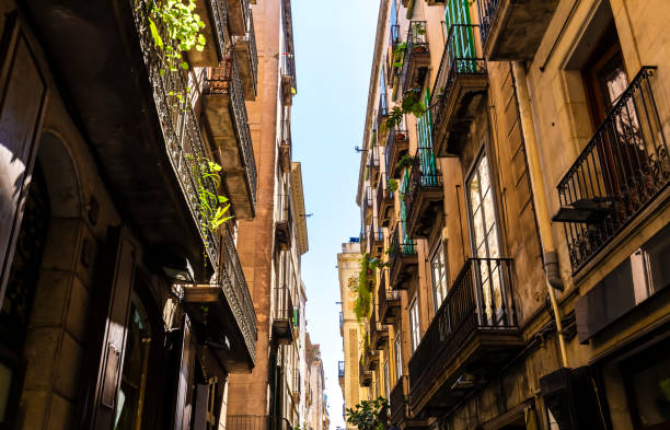 istock Old Town Barri Gotic in Barcelona 1366749585
