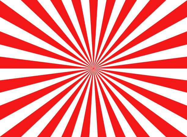 japanische flagge. sonne japanisches muster. rot-weißer sonnenaufgangshintergrund. asiatische kamikaze-textur. tokio sonnenlicht. nationaler japanischer hintergrund. sunburst-muster. vektor - ray stock-grafiken, -clipart, -cartoons und -symbole