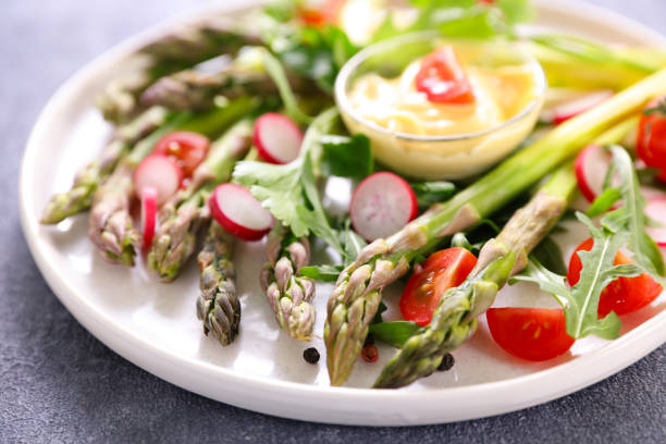 istock asparagus and radish salad with dipping sauce 1366750961