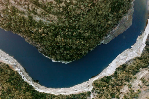 Aerial view of the river