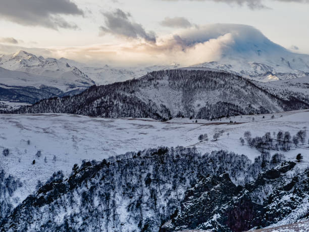 istock Mountain landscape in the Caucasus in winter. 1366752548
