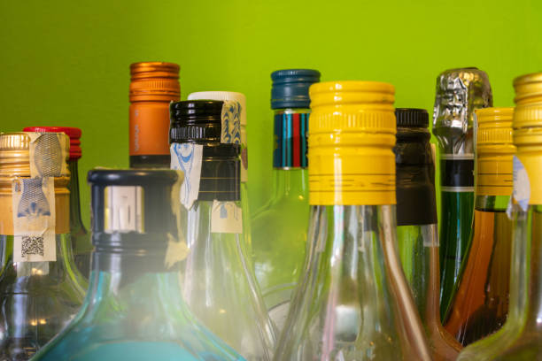 istock selective focus on close capture of liquor bottles 1366752793
