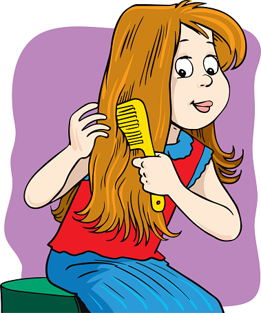 Little Girl Combing Her Hair Illustration Stock Illustration - Download Image Now - Girls, Hair, Activity - iStock Little Girl Combing Her Hair Illustration Stock Illustration - Download Image Now - Girls, Hair, Activity - iStock