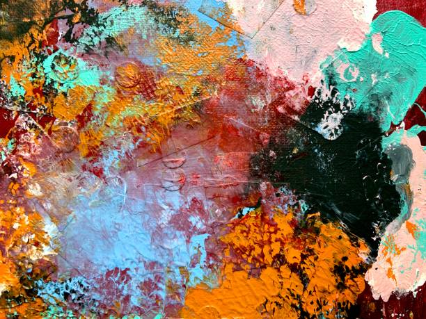 istock Abstract Acrylic Painting Mixed Media 1366758075