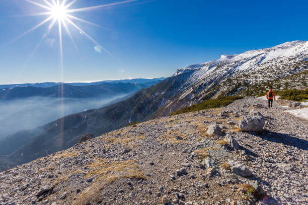 istock Man on a hiking trail at the Rax 1366758457